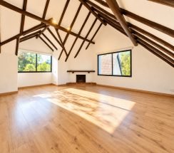 10Sunlit Rustic Attic Living Room
