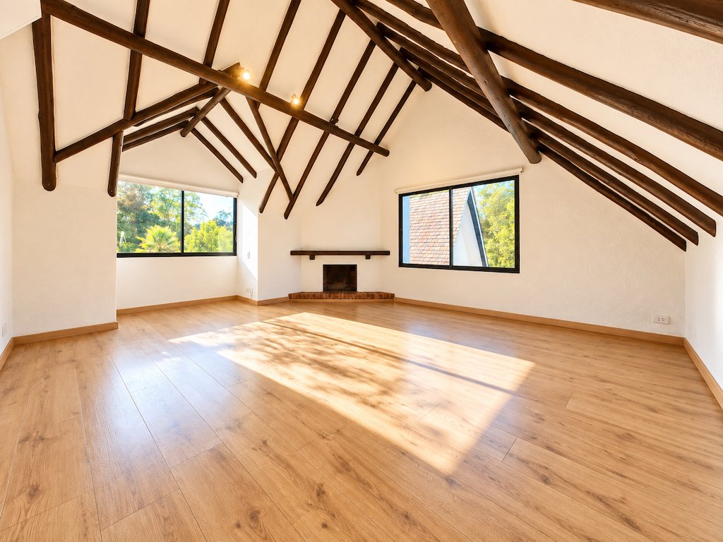 10Sunlit Rustic Attic Living Room