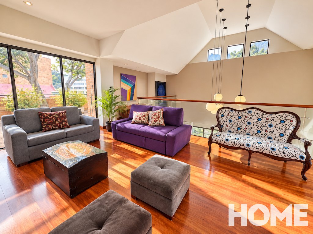 11Sunlit Contemporary Loft Living Room