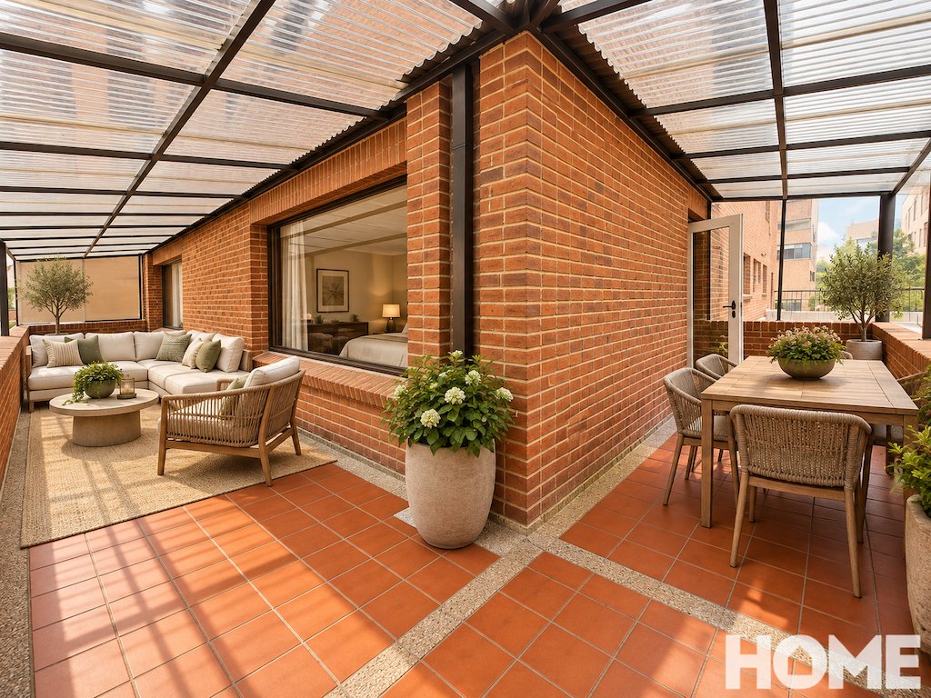 11Warm Brick Terrace with Cozy Outdoor Living