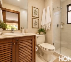13Warm Modern Bathroom Retreat