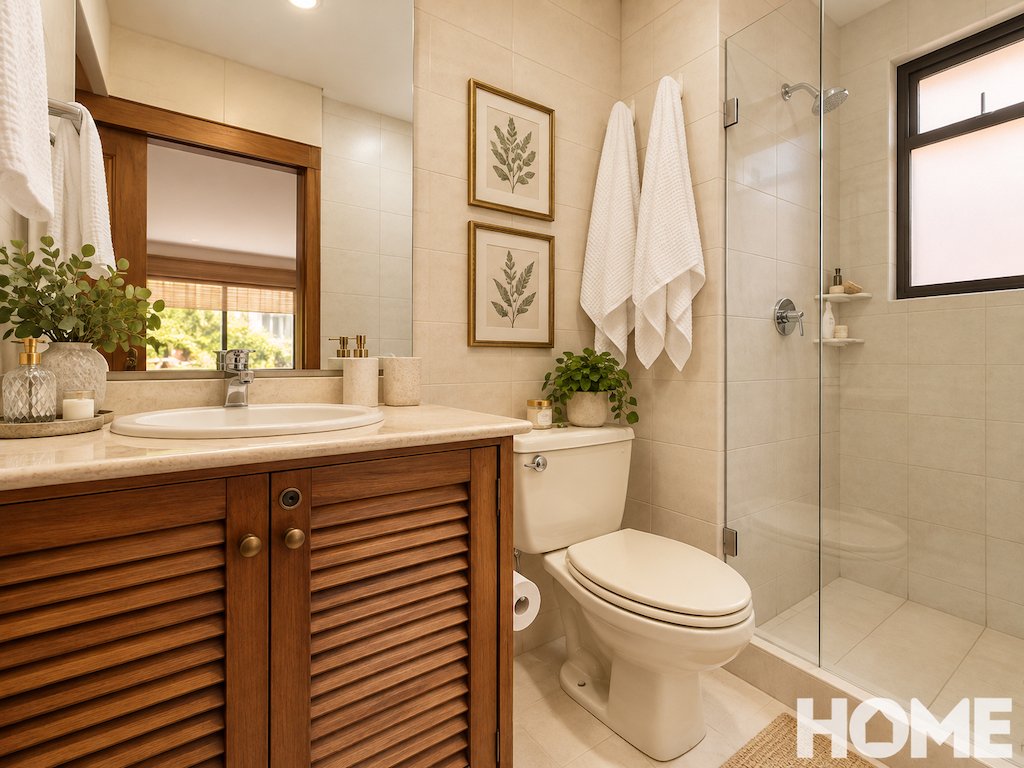 13Warm Modern Bathroom Retreat