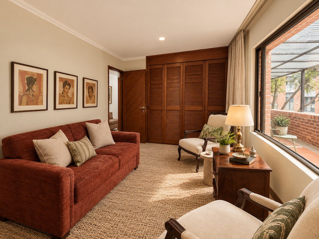 14Warm Eclectic Living Room Retreat