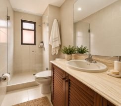 16Warm Modern Spa Bathroom