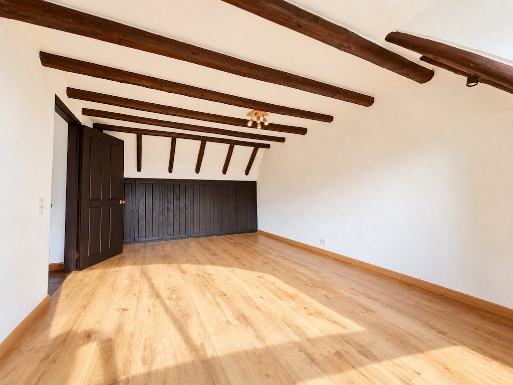 17Rustic Modern Room with Exposed Beams