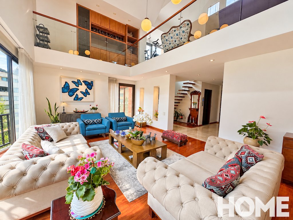 1Sunlit Double-Height Living Room