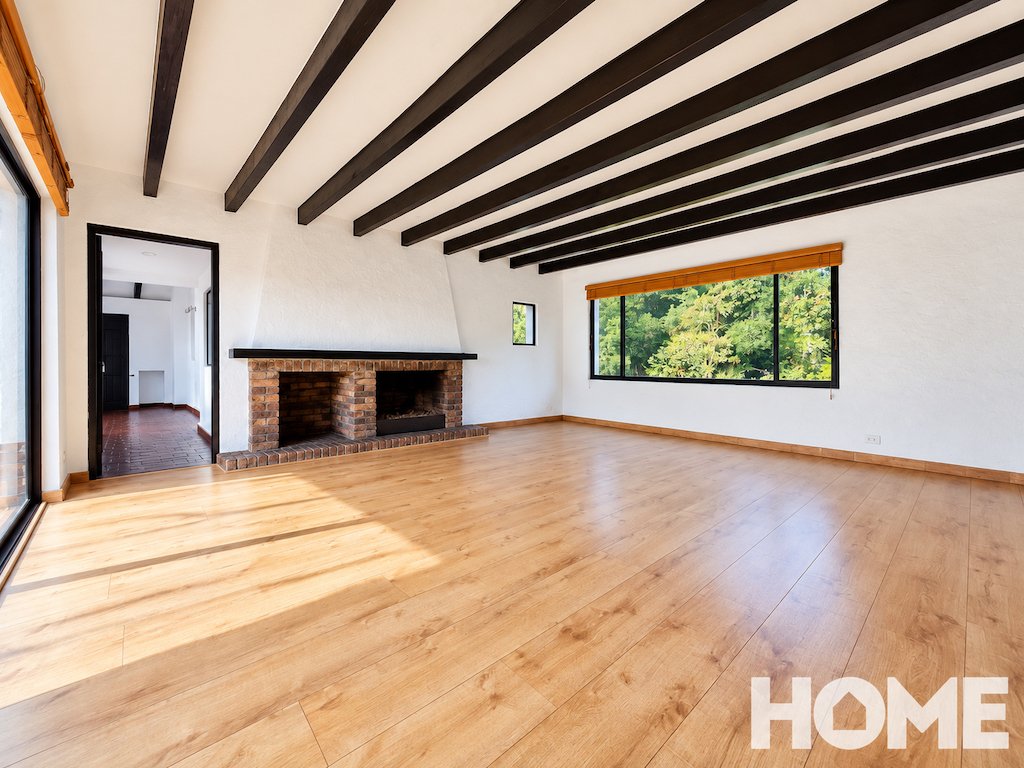3Bright Rustic Living Room with Fireplace