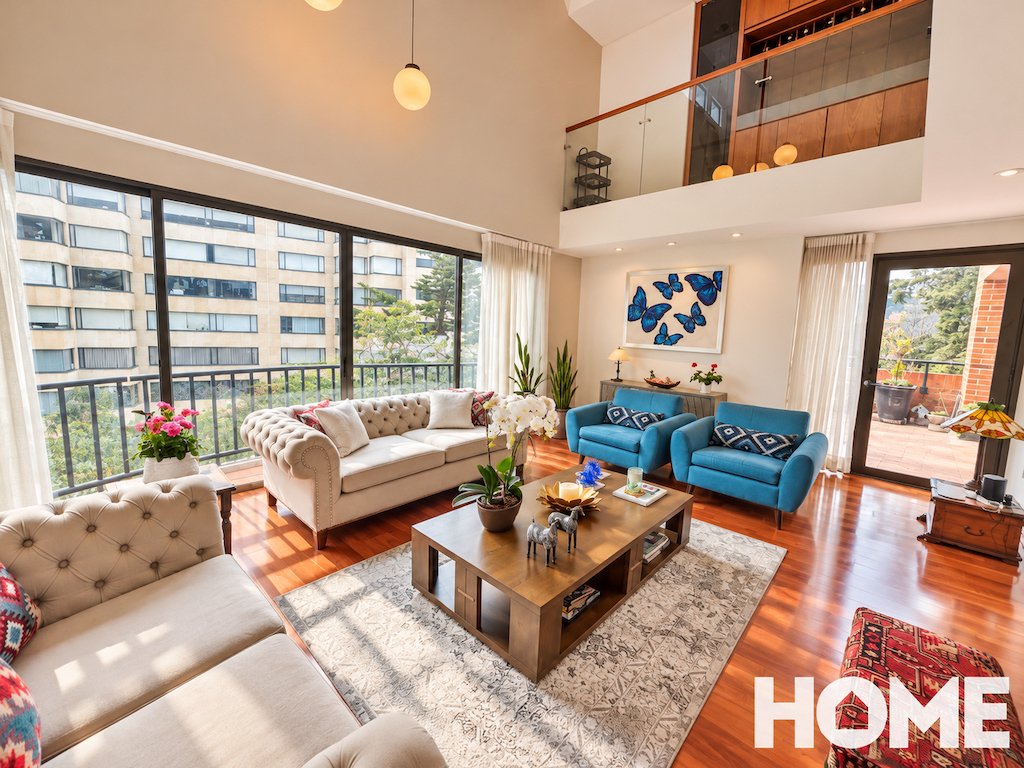 3Sunlit Modern Mezzanine Living Room