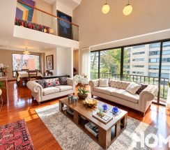 5Sunlit Eclectic Loft Living Room