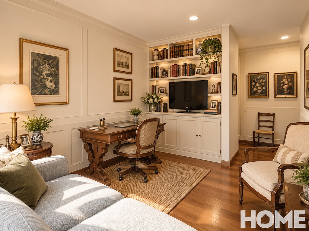 7Elegant Traditional Home Office Nook