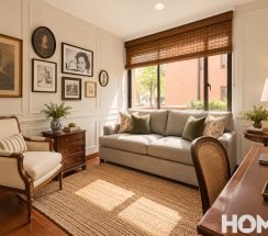 8Elegant Sunlit Living Room Study